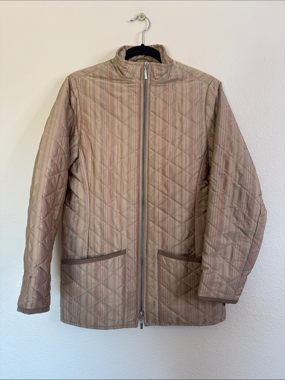 Barbour Muted Stripe quilted jacket women’s 6 EUC
